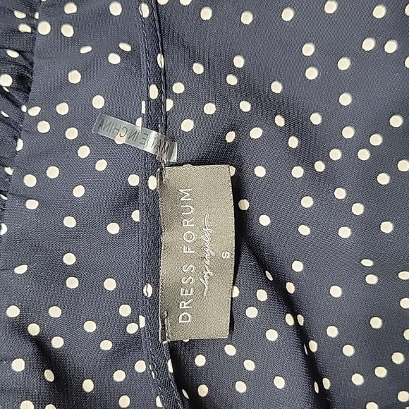 Navy polka dot flowy dress - Picture 5 of 6